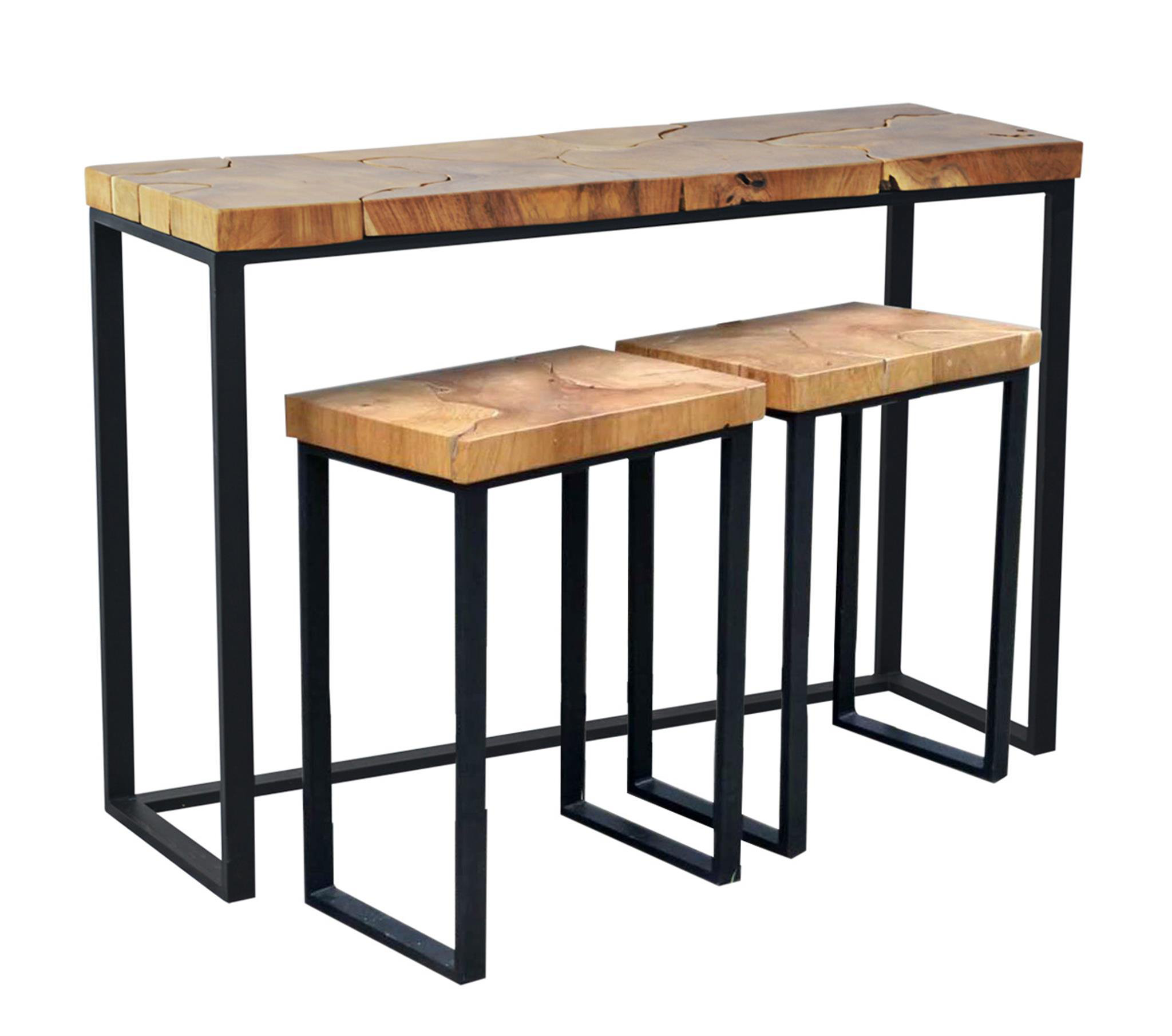 Brayden Studio Hoekstra Console Table and Stool Set | Wayfair Brayden Studio Hoekstra Console Table and Stool Set | Wayfair