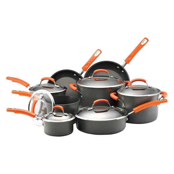 Hard Anodized Nonstick 14 Piece Cookware Set by Rachael Ray