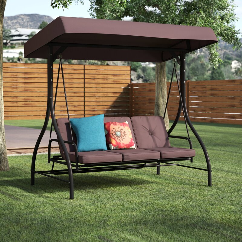 Winston Porter Lasalle Canopy Patio Porch Swing with Stand & Reviews ...