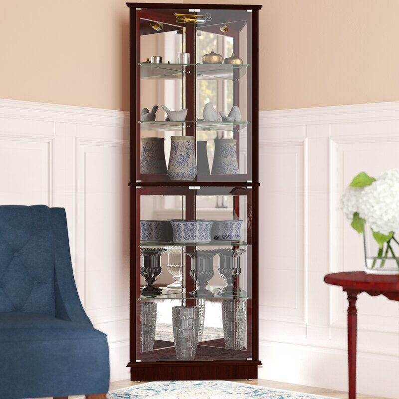 Andover Mills Randalstown Lighted Corner Curio Cabinet Reviews