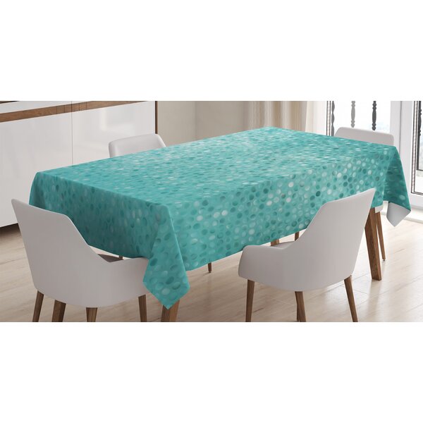 East Urban Home Ambesonne Turquoise Tablecloth Small Dot Tiles