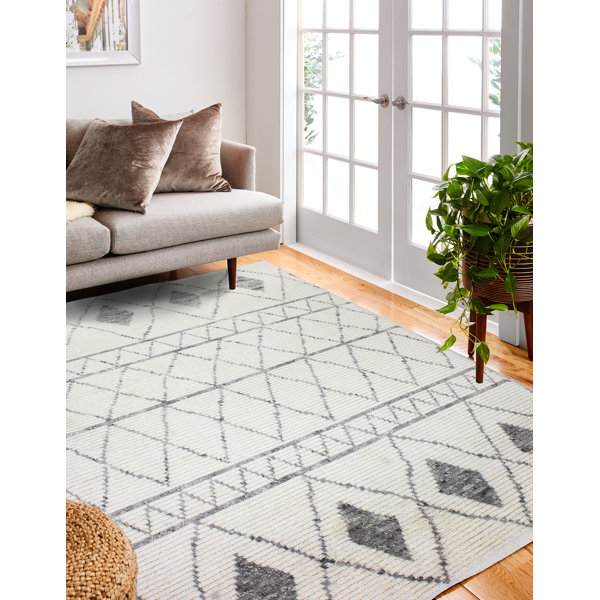 Daryl Hand-Knotted Wool Ivory Area Rug by Mistana