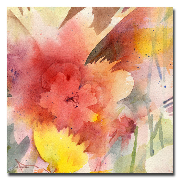 Trademark Art Hibiscus Shadow By Sheila Golden Painting Print On