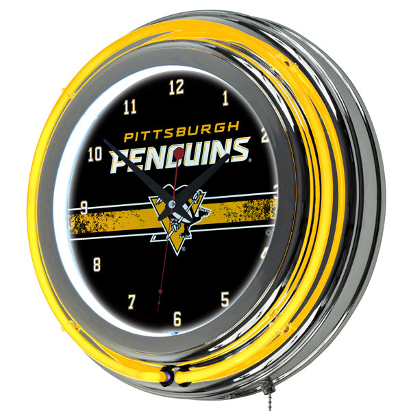 NHL Neon 14.5 Wall Clock by Trademark Global