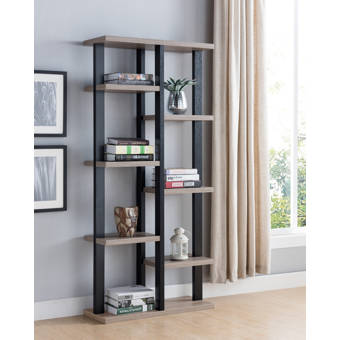 Wrought Studio Bryce Wooden Display Cabinet Etagere Bookcase Wayfair