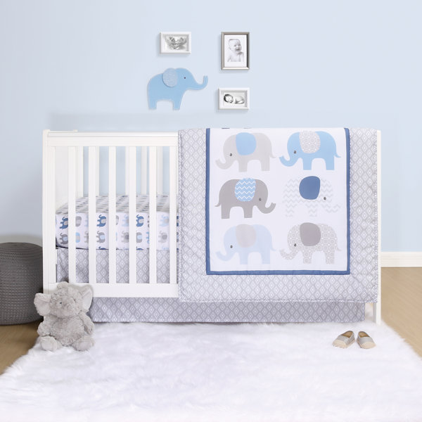 blue elephant bedding