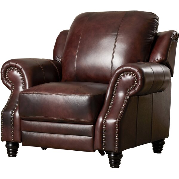 Rosetta Leather Manual Recliner By Darby Home Co