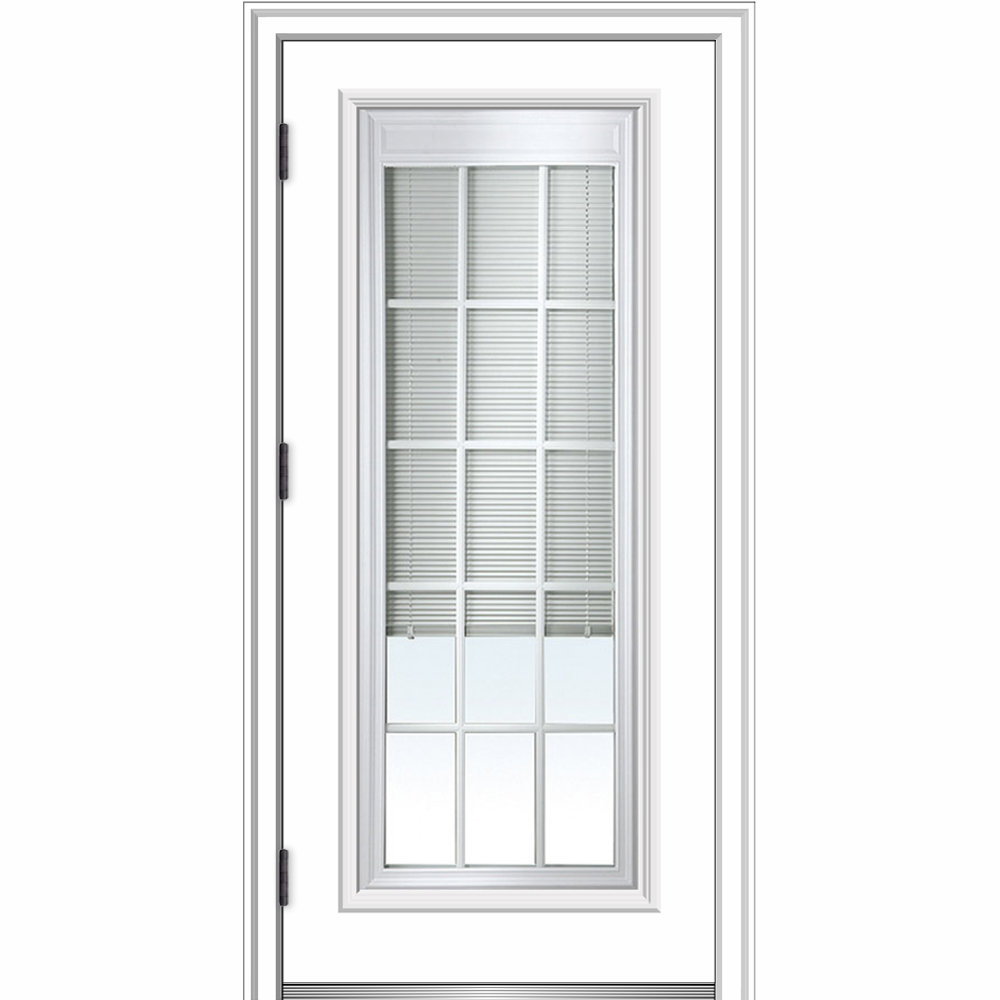 Verona Home Design Smooth Primed Fiberglass Prehung Front Entry