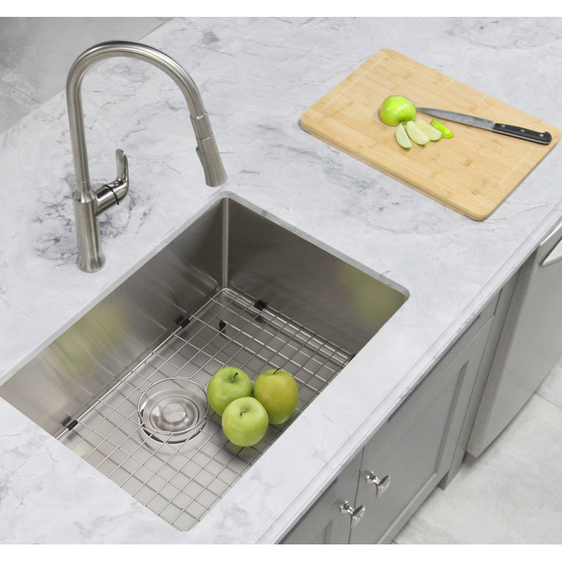 Stylish 28 L X 18 W Single Basin Undermount Kitchen Sink With