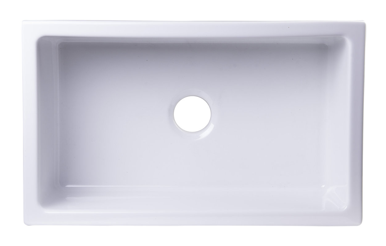 30" x 18" Undermount Fireclay Kitchen Sink #fireclay #farmsink #farmhousesink