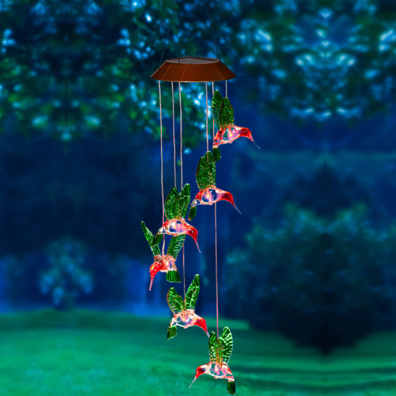 Venus Hummingbirds Solar Wind Chime Reviews Joss Main Venus Hummingbirds Solar Wind Chime