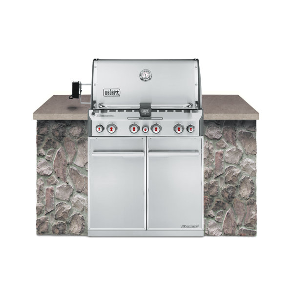 Summit® S-460™ 4-Burner Built-In Propane Gas Grill with Smoker by Weber