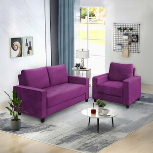 Hayam 2 Piece Velvet Living Room Set by Latitude Run®
