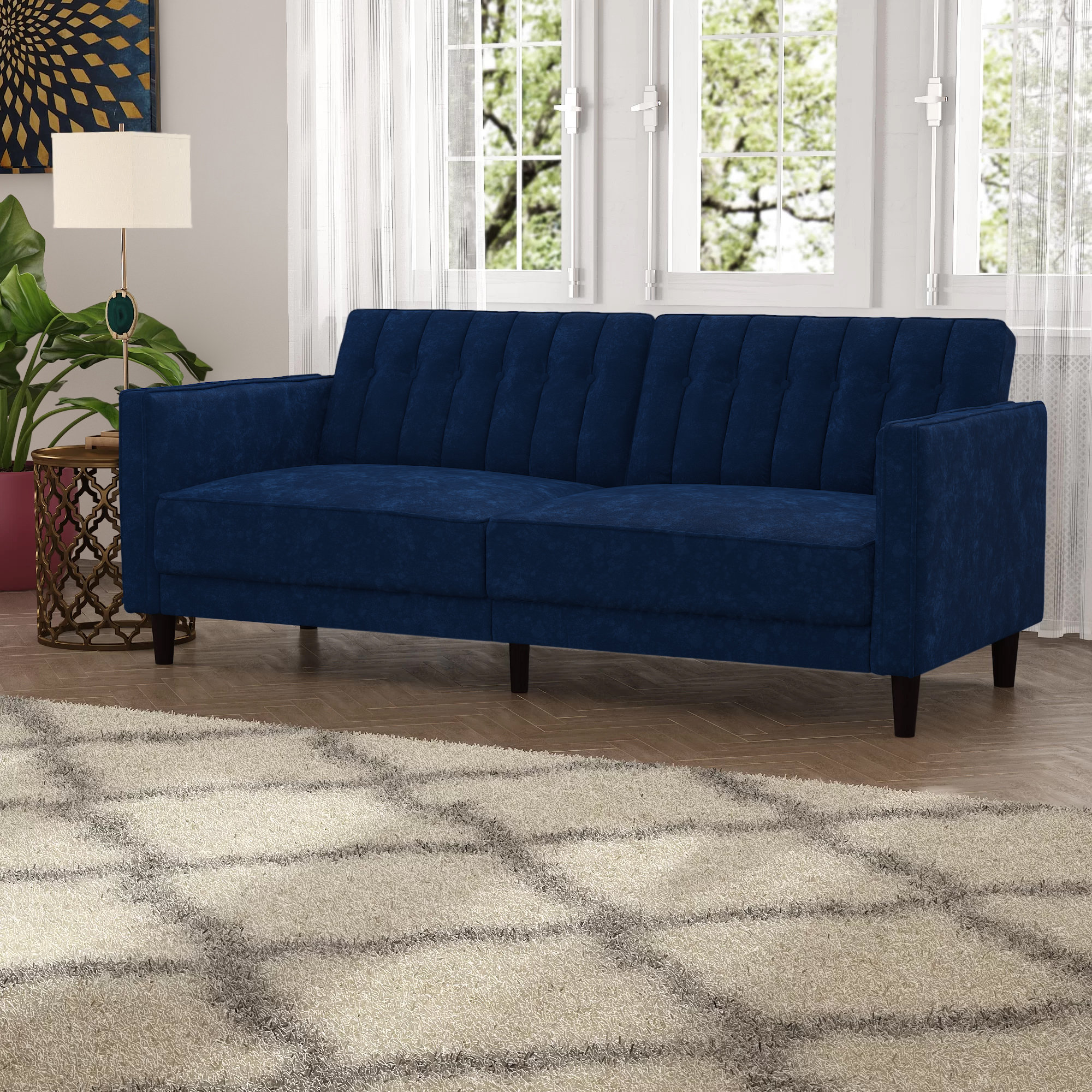 Mercer41 Grattan 81 1 Square Arm Sofa Bed Reviews Wayfair Mercer41 Grattan 81 1 Square Arm Sofa