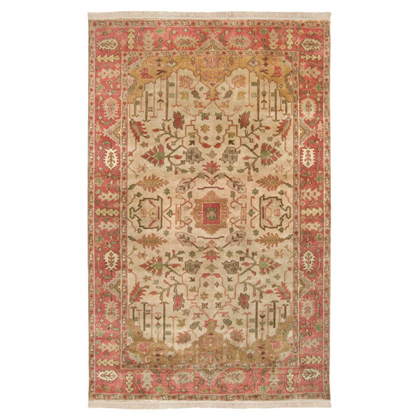 Adrien Burnished Gold Area Rug by Bloomsbury Market