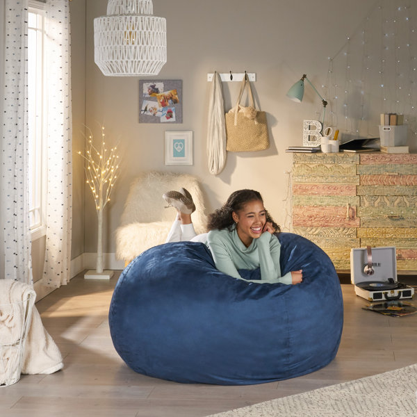 Bean Bag Cover Blue Gray Beige Covers 17/" NEW Corduroy Company Store