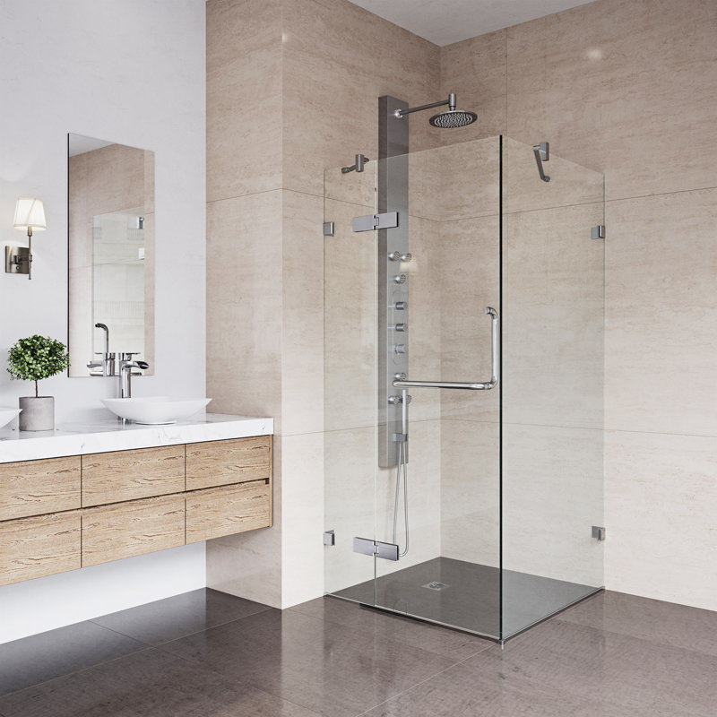 Vigo Monteray 16 X 73 375 Rectangle Hinged Shower Enclosure