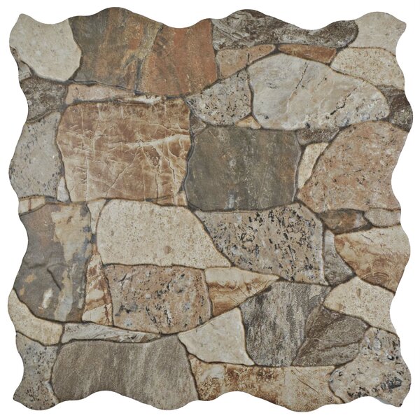 Atticas Random Sized Ceramic Splitface Tile in Brown by EliteTile