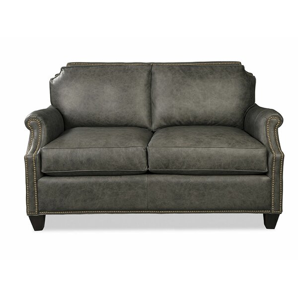 Steel Leather Loveseat By Craftmaster