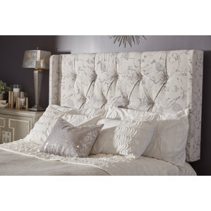 Basco Button Tufted Upholstered Panel Headboard by Darby Home Co