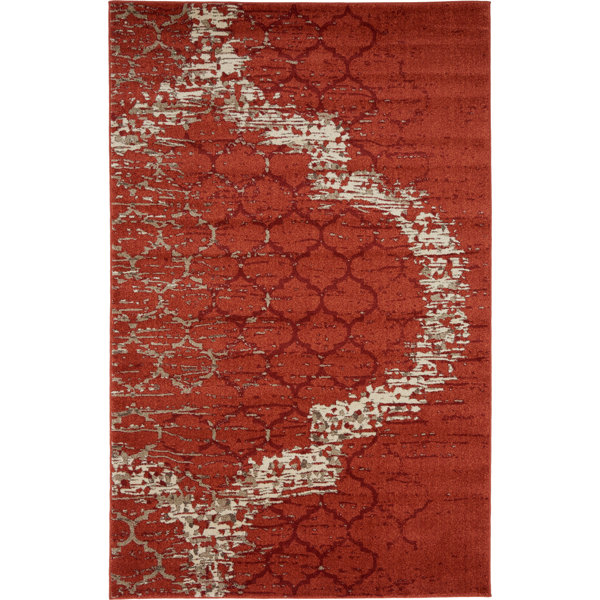 Steinbeck Terracotta Area Rug by Wrought Studio
