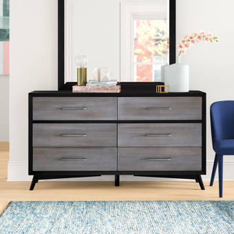 Three Posts Sedgefield 6 Drawer Double Dresser Reviews Wayfair