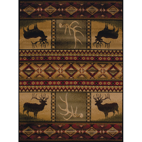 Sayre Lodge Ivory Area Rug by Loon Peak