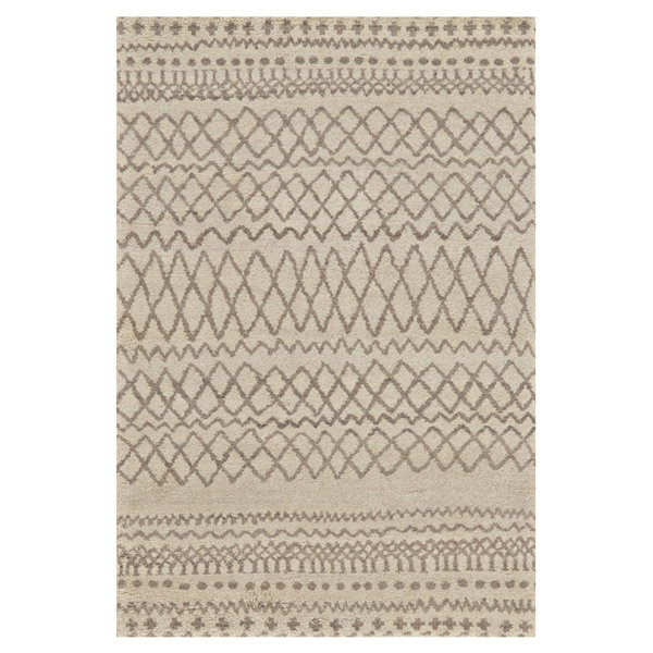 Oliver Hand-Knotted Natural/Ivory Area Rug by Bungalow Rose