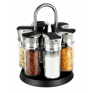 Revolving 6 Jar Spice Jar & Rack