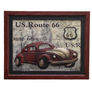 Route 66 Decor Wayfair Metal Car Route 66 Wall Décor