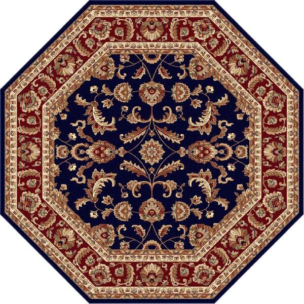 Clarence Navy Blue/Red Area Rug by Astoria Grand