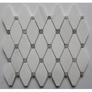 Diamond Marble Backsplash Tile You Ll Love Wayfair 2 X Marble Mosaic Tile In Bianco Dolomite Gray