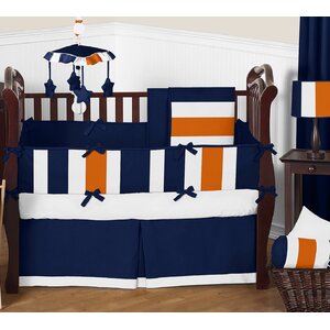 Stripe 9 Piece Crib Bedding Set