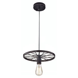 Carina Wheel Industrial 1-Light Design Pendant