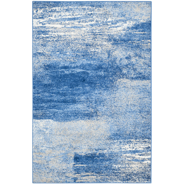 Costa Mesa Silver/Blue Area Rug by Trent Austin De