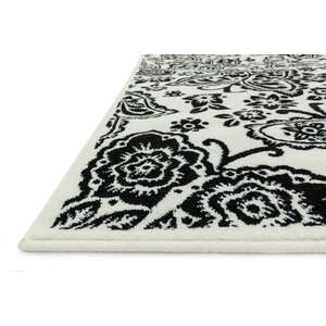 Stacy Ivory/Black Area Rug