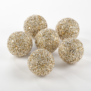 Decorative Bejeweled Sphere (Set of 6)