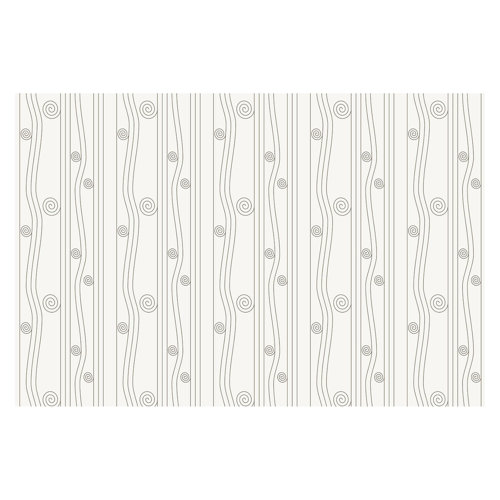 Ligne Blanche 3.2m x 4.8m Textured Matte Peel & Stick Wall Mural East Urban Home