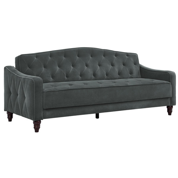 Vintage Tufted Convertible Sofa By Novogratz