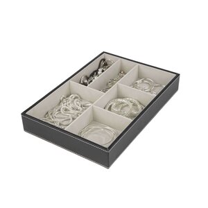 6 Compartment Jewelry Accessory Tray