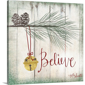 Christmas Art Bells by Katie Doucette Graphic Art on Wrapped Canvas