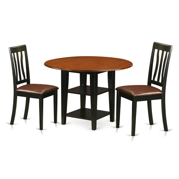 Best Design Tyshawn 3 Piece Drop Leaf Breakfast Nook Solid Wood Dining Set By Charlton Home Cool