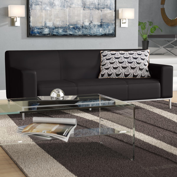 Pyron Contemporary Leather Sofa By Latitude Run Looking for