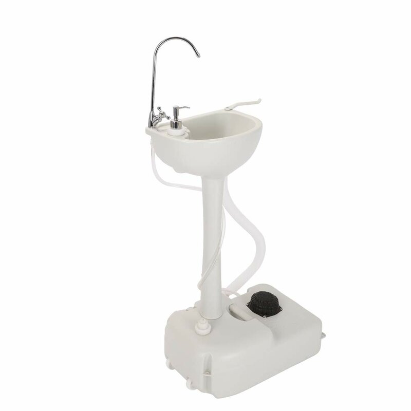 Ktaxon Portable Camping 20 Pedestal Bathroom Sink With Faucet