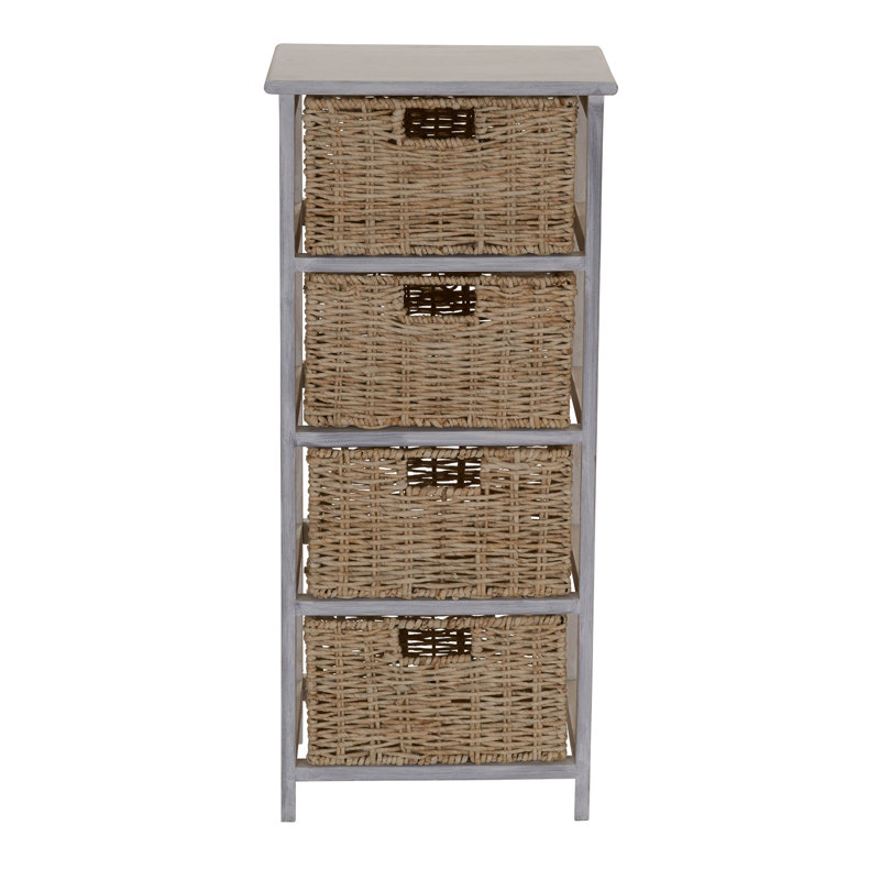 Winston Porter Acton Corn Rope 4 Drawer Accent Chest Reviews