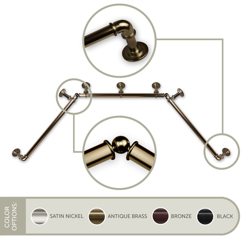 Emert Bay Window Curtain Single Rod