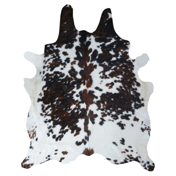 Scotty Hand Woven Cowhide Brown/White Area Rug by Bloomsbury Market