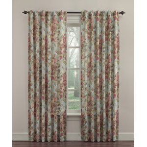 Spring Bling Nature/Floral Room Darkening Thermal Rod Pocket Single Curtain Panel