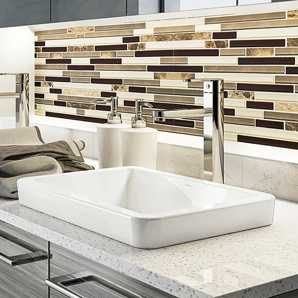 Classically Redefined Ambre Ceramic Rectangular Vessel Bathroom Sink by DECOLAV