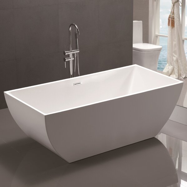 59 x 29.5 Freestanding Soaking Bathtub by Vanity Art